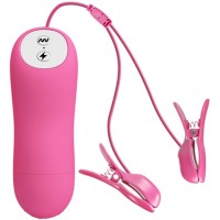 ROMANTIC WAVE VIBRATING AND ELETRIC SHOCK NIPPLE CLAMPS 