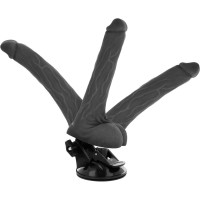 BASED COCK REALISTIC BENDABLE REMOTE CONTROL BLACK 18.5 