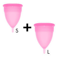 STERCUP MENSTRUAL CUP SIZE S + SIZE L PACK - PINK