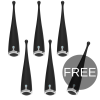 BRILLY GLAM SPOT VIBE CLITORIAL BLACK 5+1 FREE