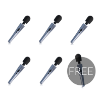 BLACK AND SILVER DEXTER MASSAGE WAND 5+1 FREE