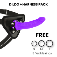 Дилдо DELTA CLUB TOYS HARNESS + DONG PURPLE SILICONE 17 
