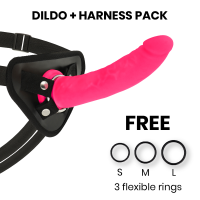Дилдо DELTA CLUB TOYS HARNESS + DONG PINK SILICONE 20 X 