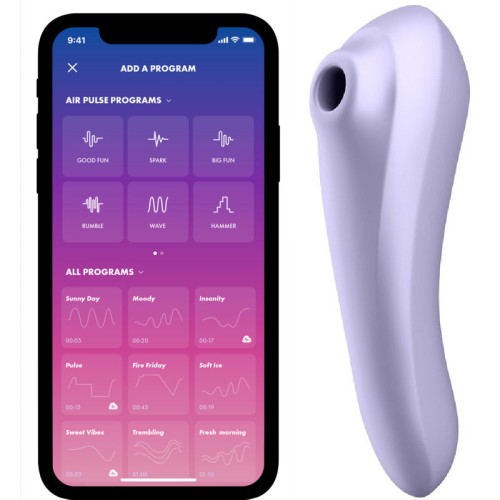 Вибратор SATISFYER DUAL PLEASURE AIR PULSE VIBRATOR MAUVE