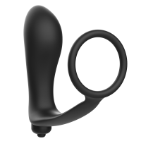 Вибратор ADDICTED TOYS ANAL MASSAGER AND COCK RING WITH VIBRATOR